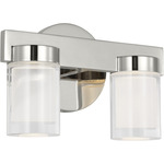 Esfera Bathroom Vanity Light - Polished Nickel / Crystal