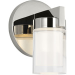 Esfera Small Wall Sconce - Polished Nickel / Crystal