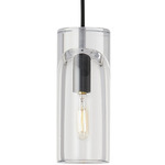 Horizon Small Accent Pendant - Nightshade Black / Clear