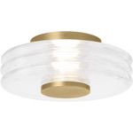 Laurel Ceiling Light - Natural Brass / Clear