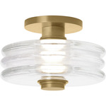 Laurel Ceiling Light - Natural Brass / Clear