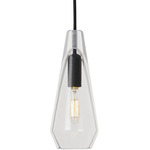 Lustra Small Accent Pendant - Nightshade Black / Clear