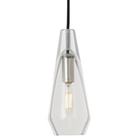 Lustra Small Accent Pendant - Polished Nickel / Clear