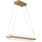Bruco Linear Chandelier - Gold / Clear