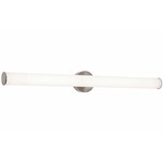 Leia Color-Select Non-Dim Bathroom Vanity Light - Satin Nickel / Frosted