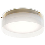 Studio Color-Select Ceiling Light - Satin Brass / Clear