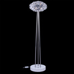 Spazio Floor Lamp - Polished Chrome / Firenze Clear