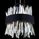 Glacier Mini Pendant - Matte Black / Firenze Clear