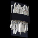 Glacier Wall Sconce - Matte Black / Firenze Clear