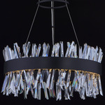 Glacier Round Pendant - Matte Black / Firenze Clear