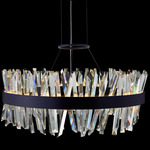 Glacier Round Pendant - Matte Black / Firenze Clear
