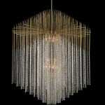 Estrella Pendant - Brushed Champagne Gold / Firenze Clear