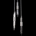Lucca Foyer Pendant - Polished Chrome / Firenze Clear