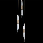Lucca Foyer Pendant - Brushed Champagne Gold / Firenze Clear