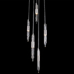 Lucca Foyer Pendant - Polished Chrome / Firenze Clear