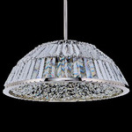 Doma Round Pendant - Polished Nickel / Firenze Clear