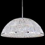 Doma Round Pendant - Polished Nickel / Firenze Clear