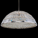 Doma Round Pendant - Polished Nickel / Firenze Clear