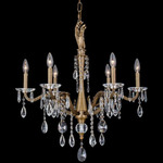 Venere Chandelier - Brass / Firenze Clear