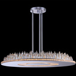 Orizzonte Round Pendant - Chrome / Firenze Clear