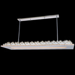 Orizzonte Linear Pendant - Chrome / Firenze Clear