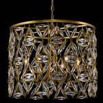 Triangulo Pendant - Brass / Firenze Clear