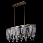 Vezzo Linear Pendant - Winter Brass / Firenze Clear