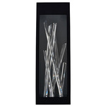 Arpione Esterno Outdoor Wall Sconce - Matte Black / Chrome / Firenze Clear