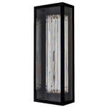 Cilindro Esterno Outdoor Wall Sconce - Matte Black / Chrome / Firenze Clear