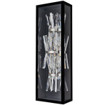 Glacier Esterno Outdoor Wall Sconce - Matte Black / Firenze Clear