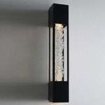 Drita Esterno Outdoor Wall Sconce - Matte Black / Firenze Clear