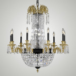 Finisterra Chandelier - True Brass / Crystal