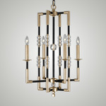 Magro Outer Chandelier - Black / Old Brass / Crystal