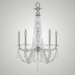 Kensington Swag Chandelier - Polished Nickel / Crystal