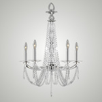 Kensington Swag Chandelier - Polished Nickel / Crystal