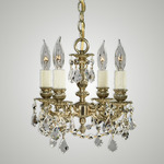 Biella Chandelier - Polished Brass with Black Inlay / Crystal
