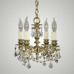 Biella Chandelier - Polished Brass w/ Black Inlay / Crystal