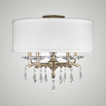 Kaya Shade Ceiling Light - Old Brass / White Linen