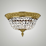Corinthian Ceiling Light - True Brass / Crystal