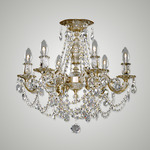 Biella Ceiling Light - Antique White Glossy / Crystal