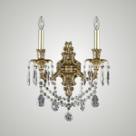 Finisterra Drape Wall Sconce - French Gold / Crystal