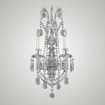 Finisterra Slim Wall Sconce - Silver / Crystal