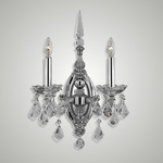 Venetian Wall Sconce - Silver / Crystal