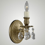 WS9401 Wall Sconce - True Brass / Crystal