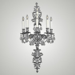 Park Chateau Wall Sconce - Silver / Crystal