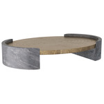 Adelaide Tray - Grey / Antique Brass