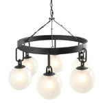 Bailey Chandelier - Bronze / Frosted