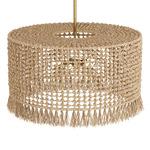 Amari Chandelier - Antique Brass / Raffia