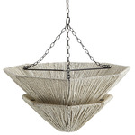 Anya Chandelier - Antique Brass / Light Grey