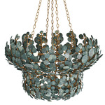 Bilal Chandelier - Antique Brass / Eucalyptus Coconut Shell